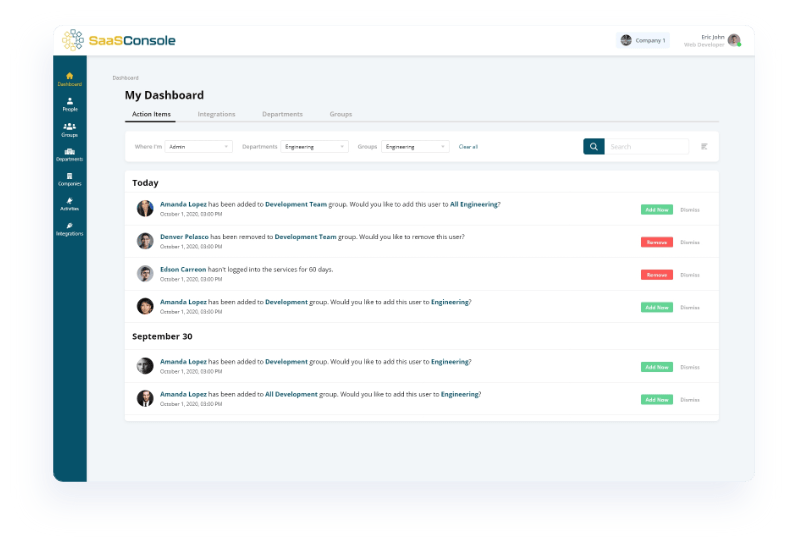 SaaSConsole Dashboard Image